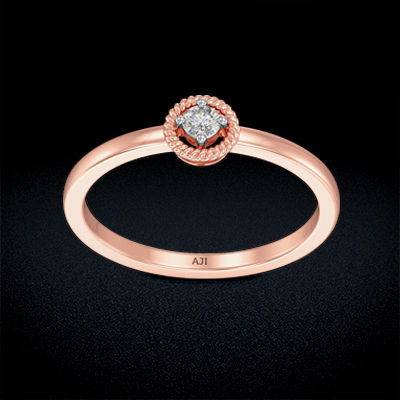 Rustic Round Single Diamond Ring image
