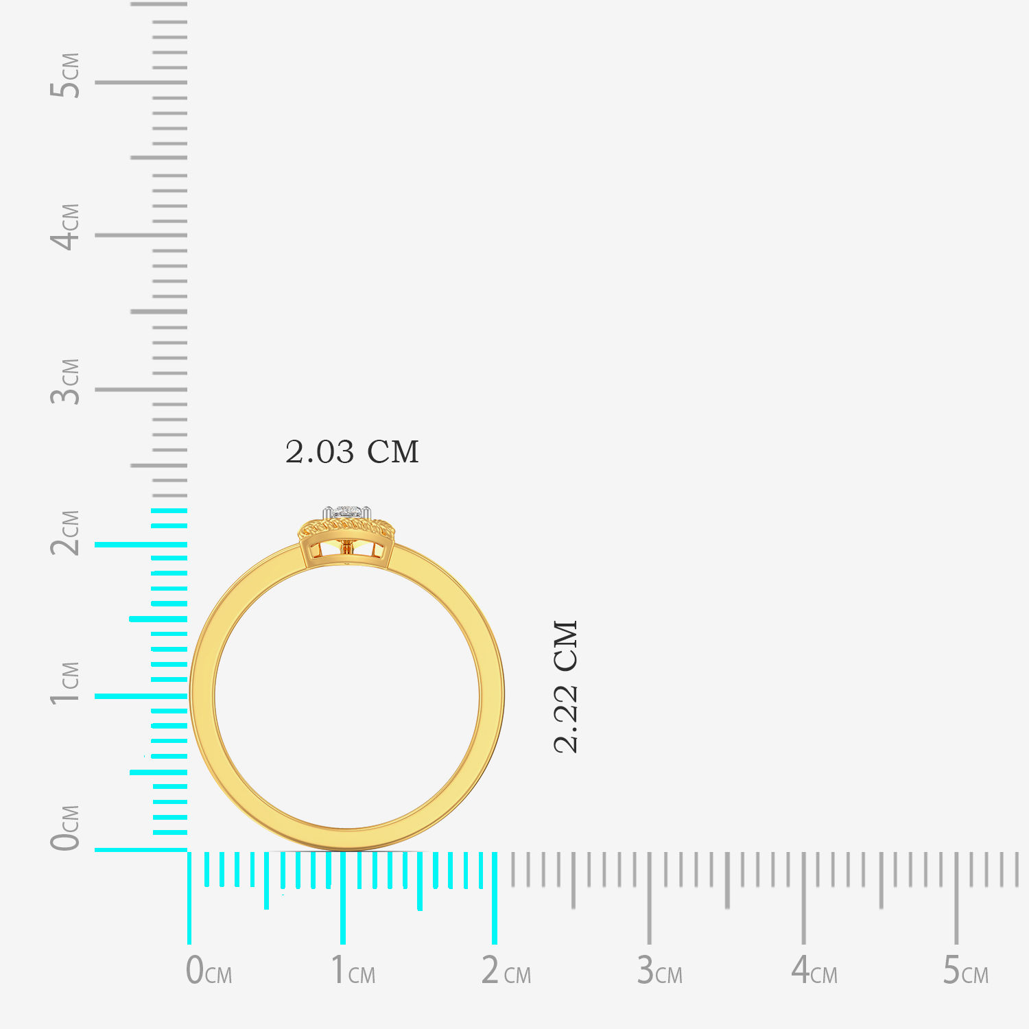 Curvy Triangular Single Diamond Ring alternate view 3