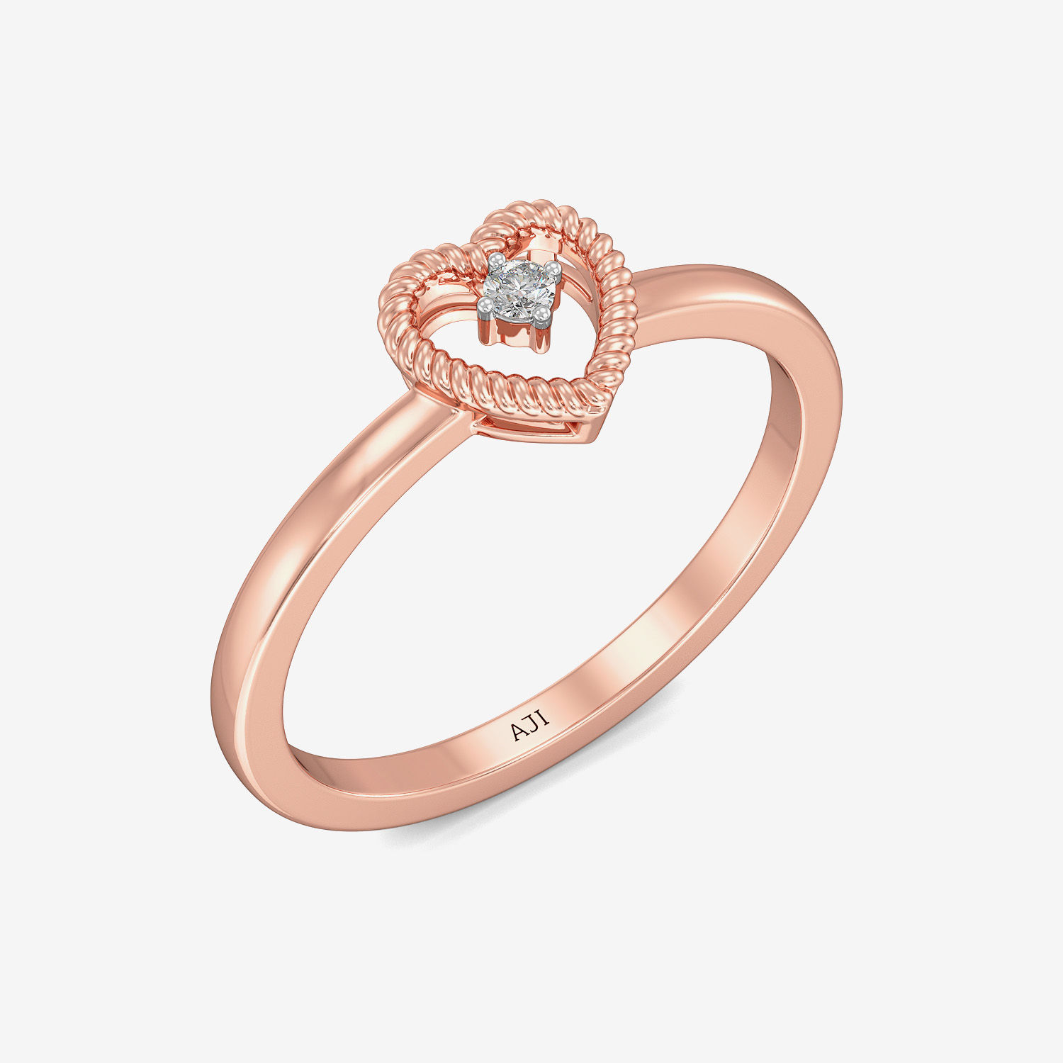 Freaky Heart Single Diamond Ring