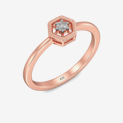 Hot-hexa Single Diamond Ring alternate view 1