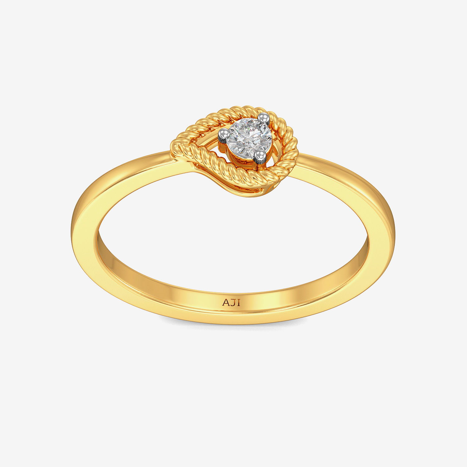 Pleasing Leaflet Single Diamond Ring alternate view 2
