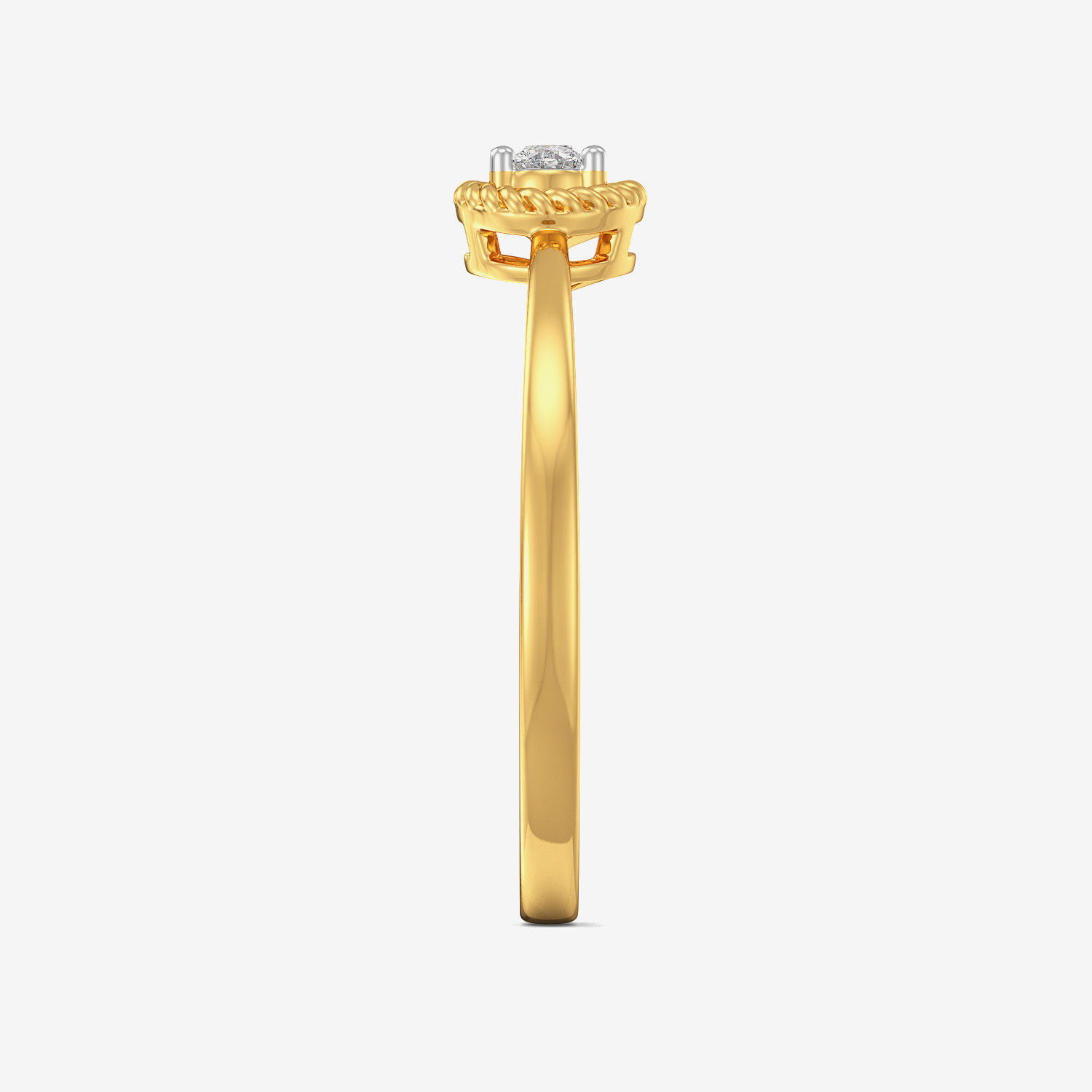 Pleasing Leaflet Single Diamond Ring image