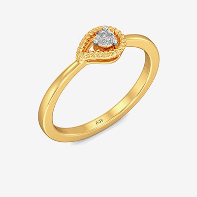 Pleasing Leaflet Single Diamond Ring alternate view 1