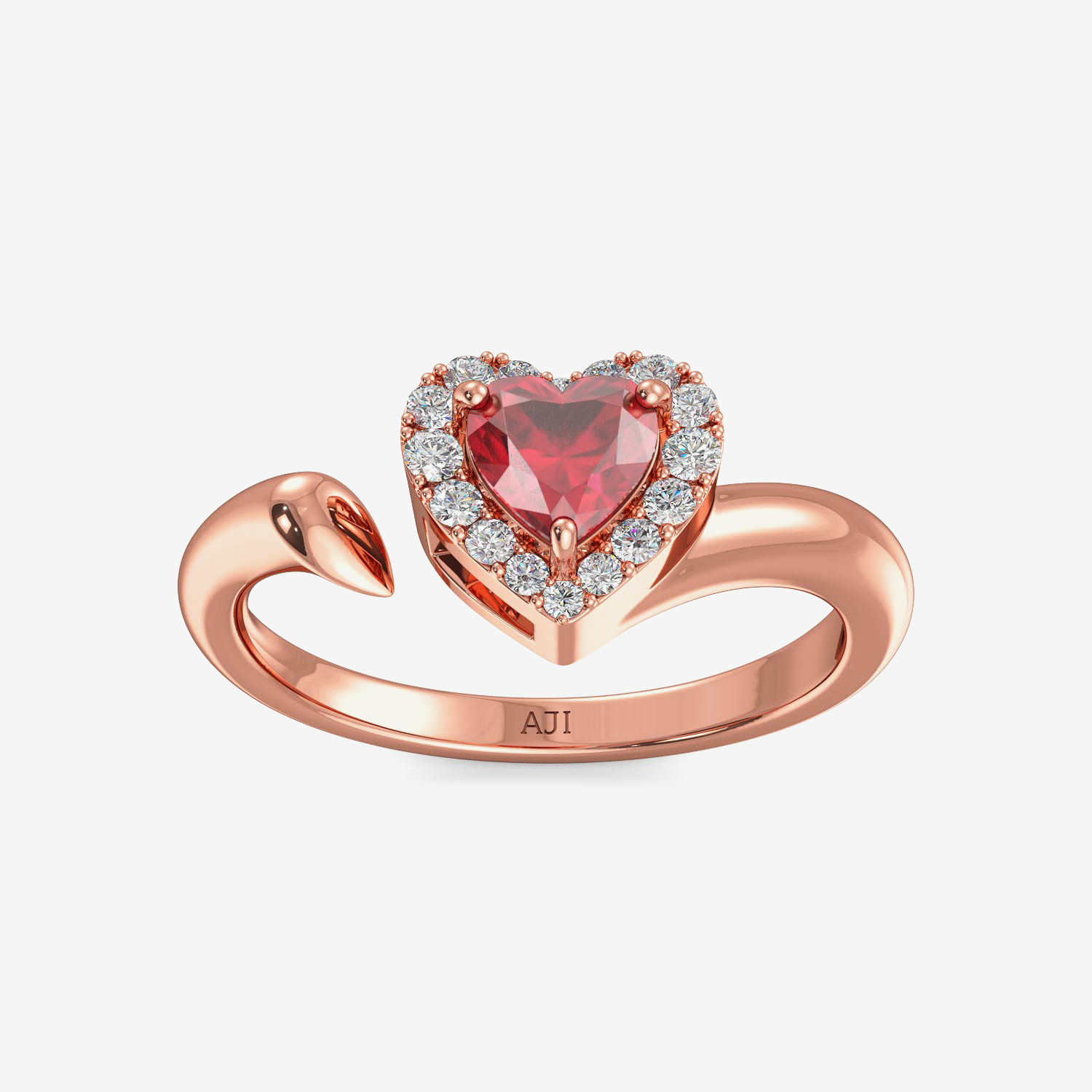Fresh Designer Heart Diamond Ring alternate view 2