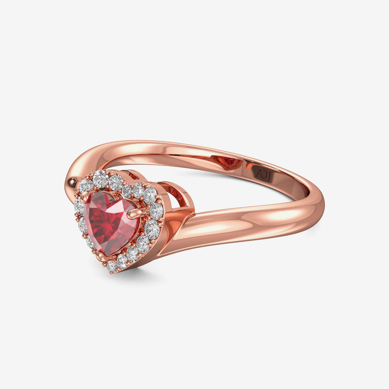 Fresh Designer Heart Diamond Ring alternate view 3