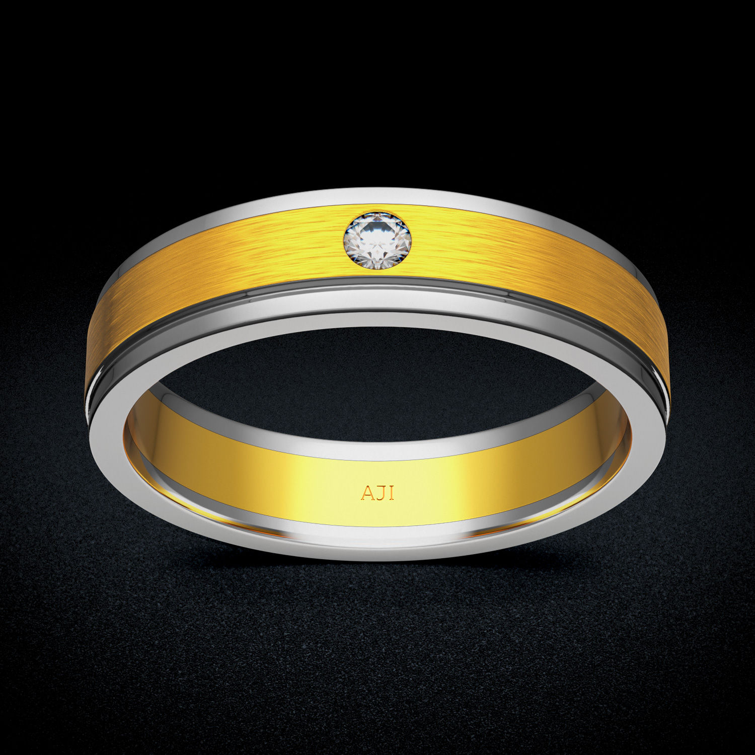 Polished Extravagant Mens Platinum Ring image