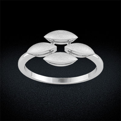 Elegant Leaf Platinum Ring alternate view 2