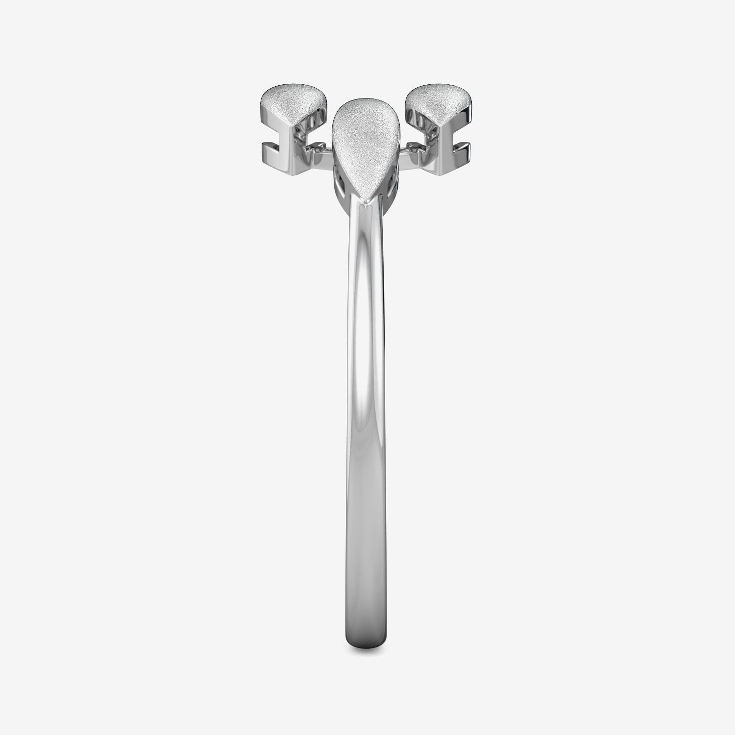 Elegant Leaf Platinum Ring image