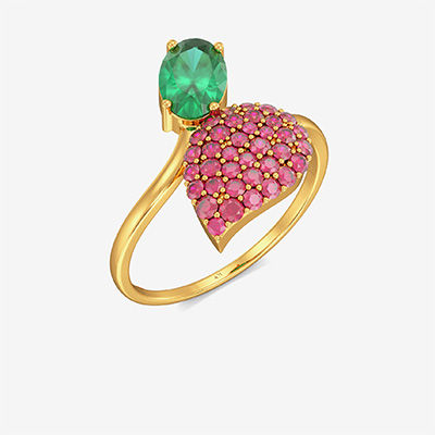 Gemstone Leaflet Ring alternate view 1
