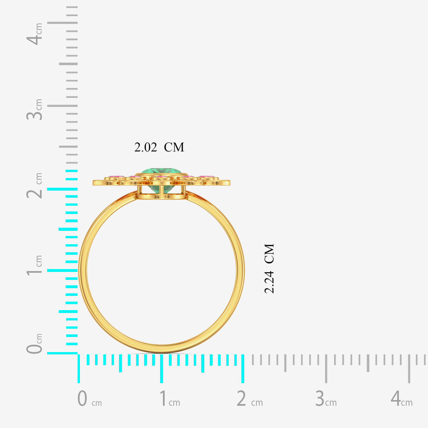 Fresh Emerald Core Floral Ring image