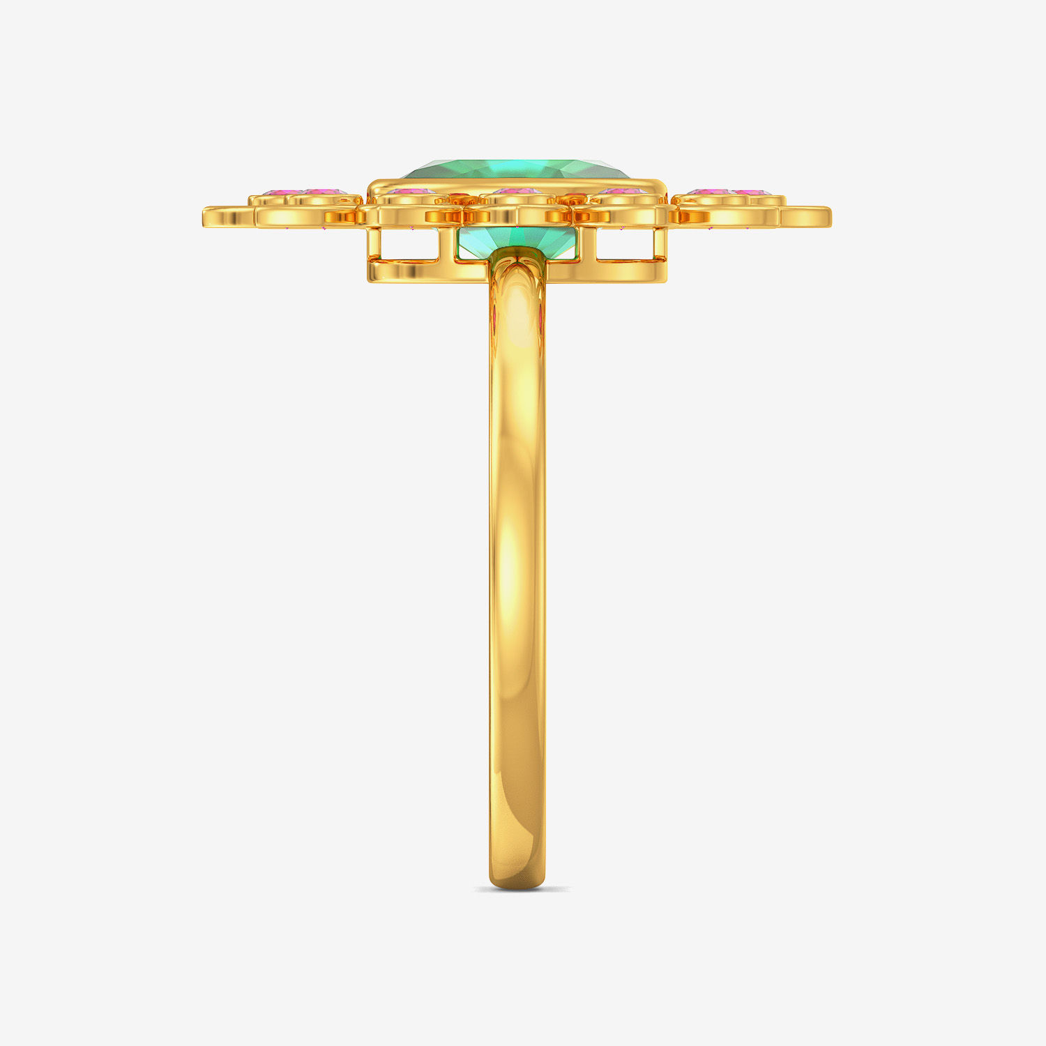 Fresh Emerald Core Floral Ring image