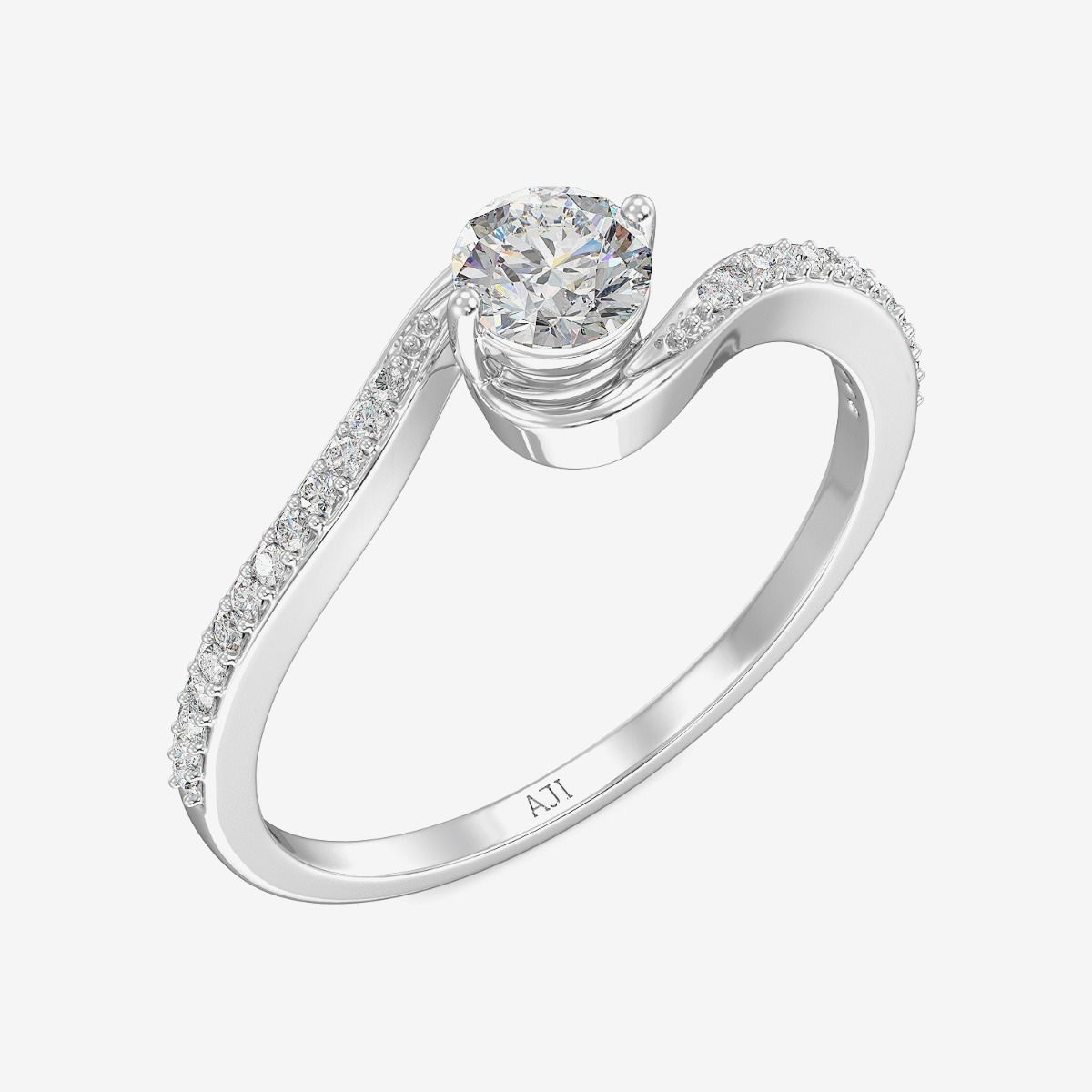 Diamond Strip-border Ring alternate view 2