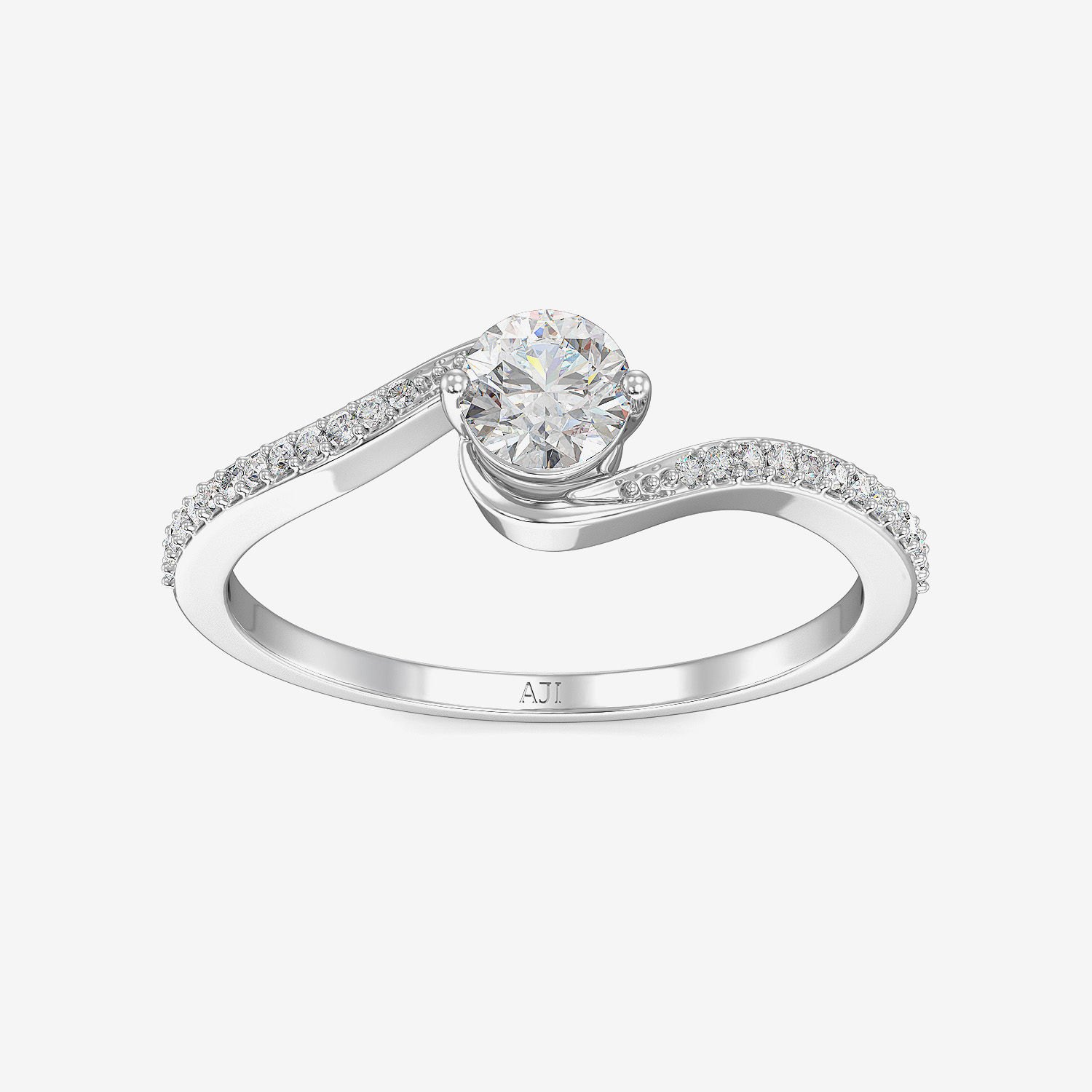 Diamond Strip-border Ring alternate view 3