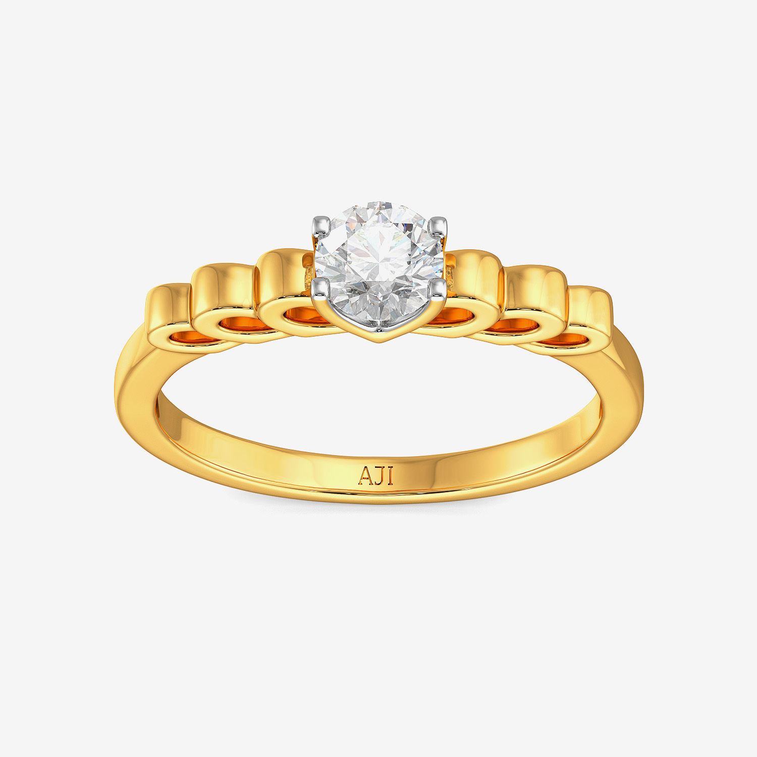 Relished Crown Single Diamond Ring image