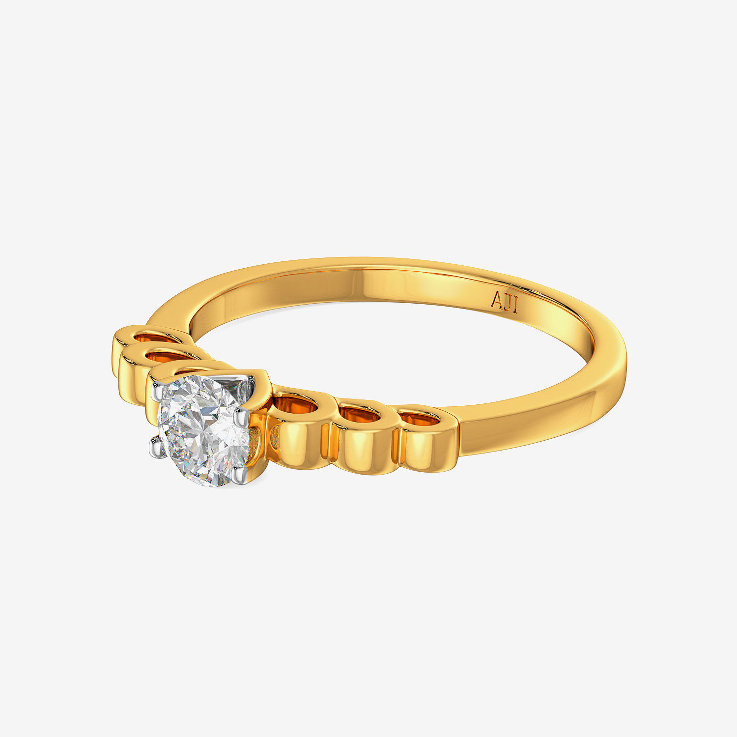 Relished Crown Single Diamond Ring alternate view 3