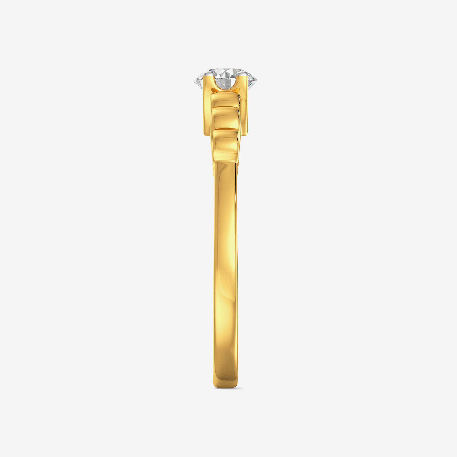 Relished Crown Single Diamond Ring image