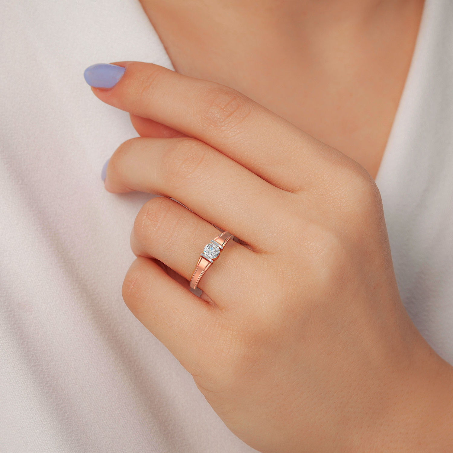 Zesty Designer Single Diamond Ring image