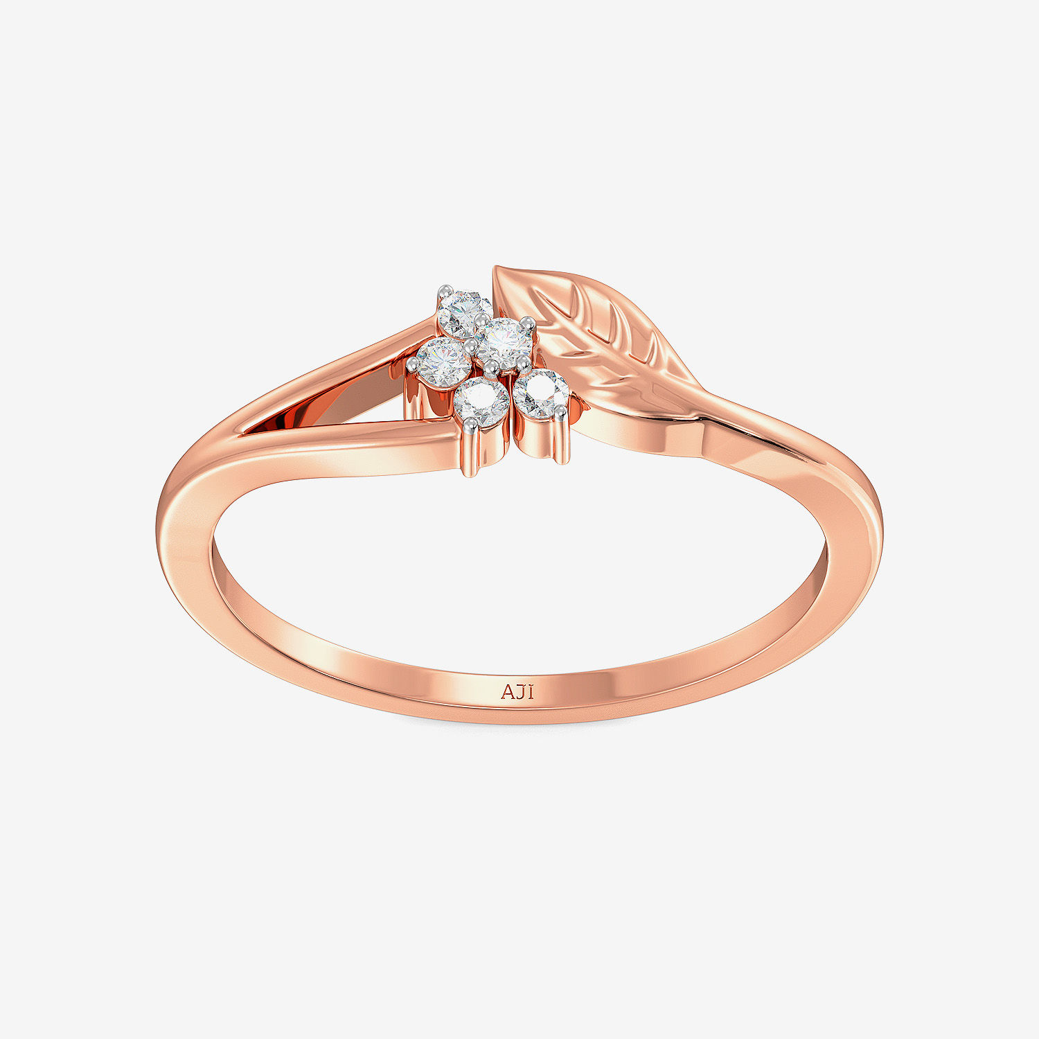 Rose-gold Blossomy Floral Diamond Ring image