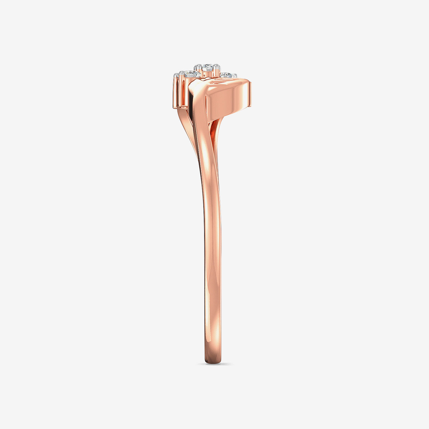 Rose-gold Blossomy Floral Diamond Ring image