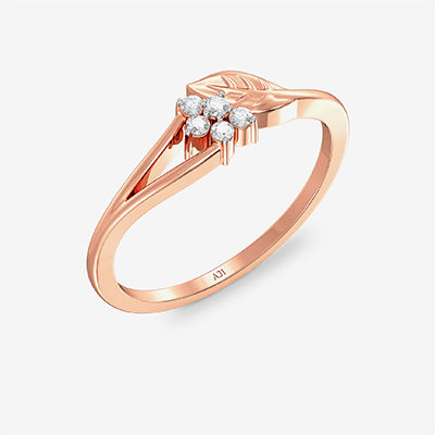 Rose-gold Blossomy Floral Diamond Ring alternate view 1