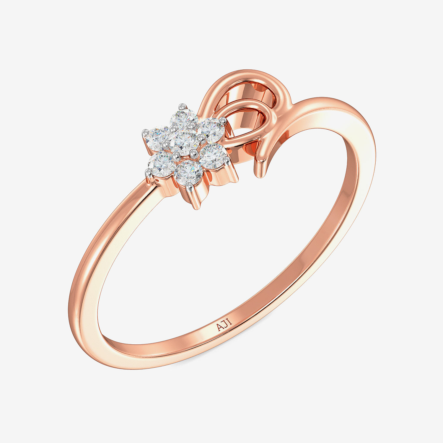 Flamboyant Flax Floret Diamond Ring image