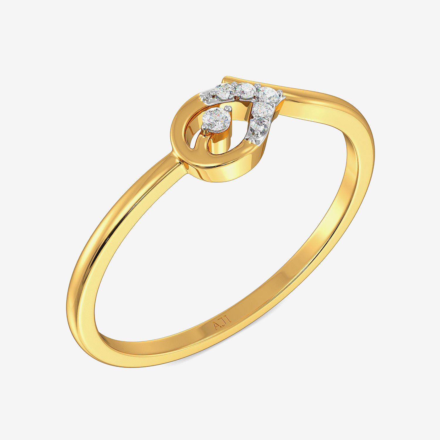 Splashy Teardrop Diamond Ring