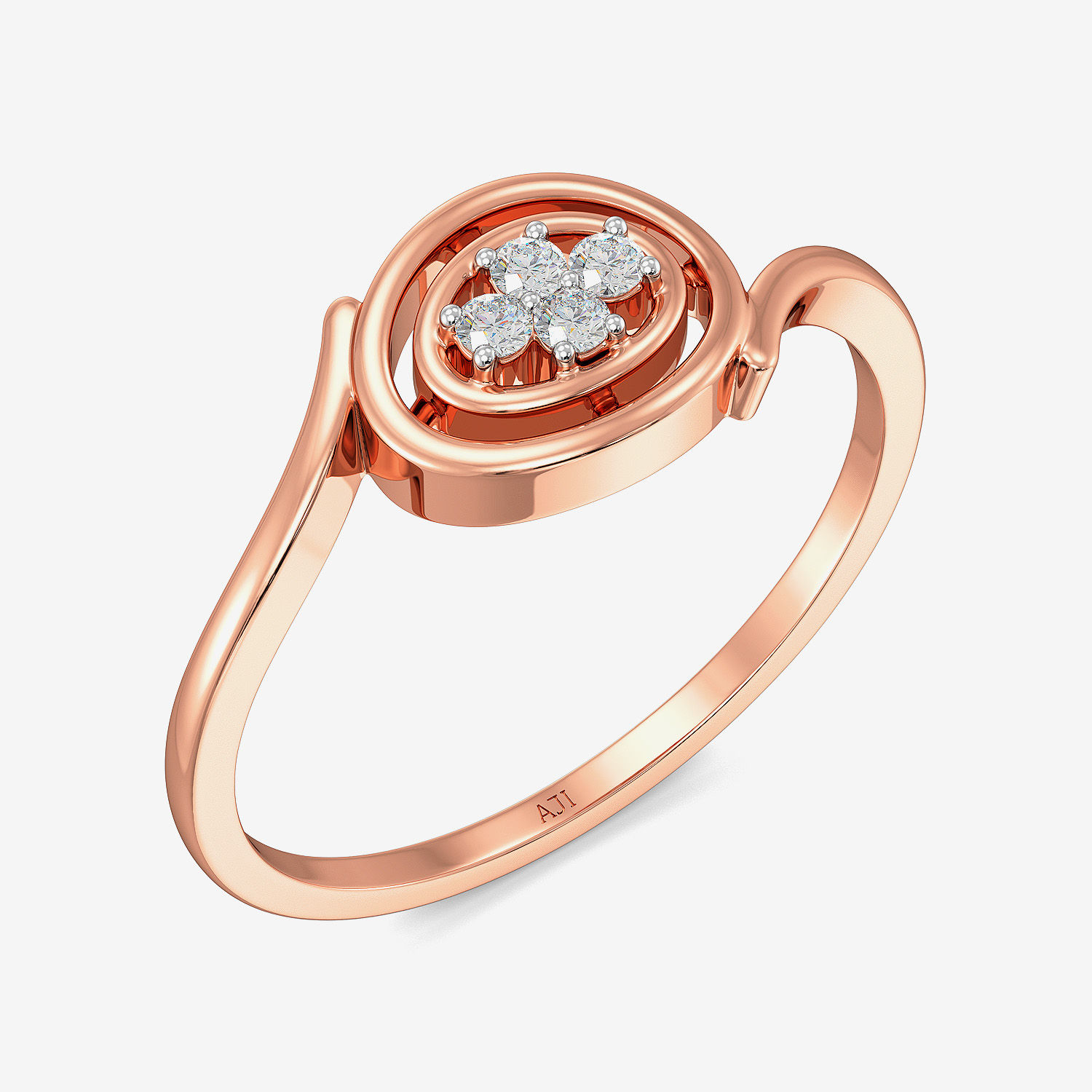 Trippy Swirl Stunning Diamond Ring