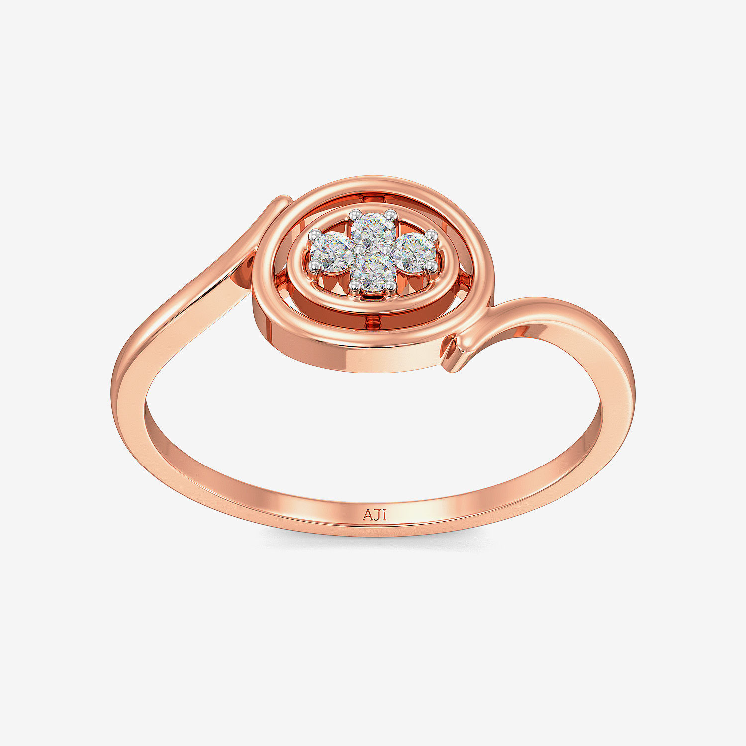Trippy Swirl Stunning Diamond Ring alternate view 2