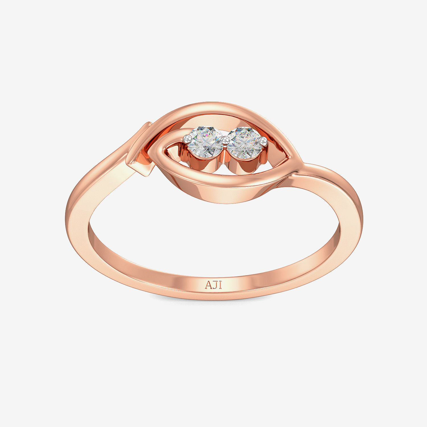 Funky Twirl Dou-diamond Ring image