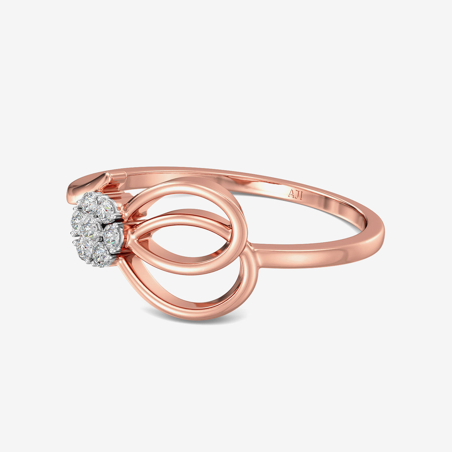 Pretty Round Petal Diamond Ring alternate view 3