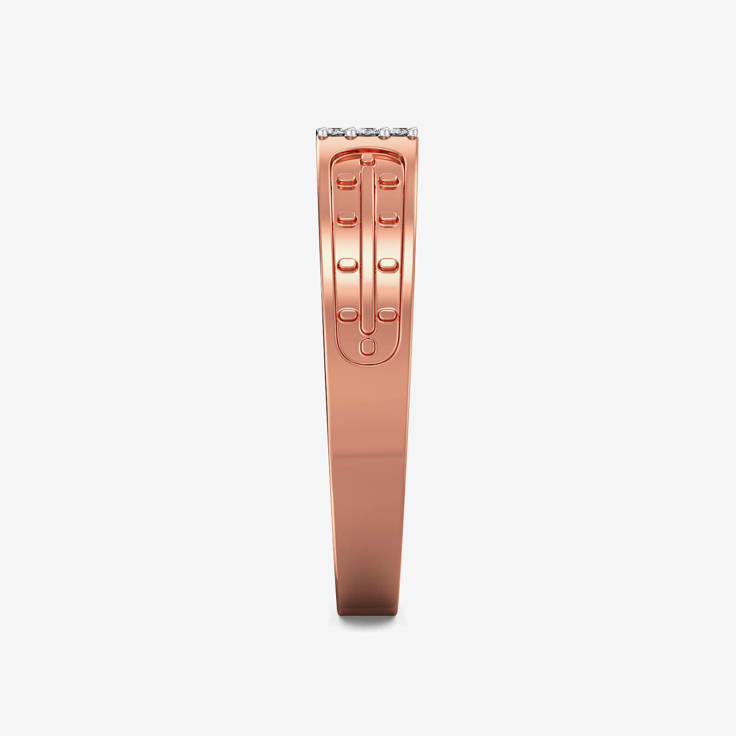 Fine Designer Rose-gold Mens Diamond Ring alternate view 3