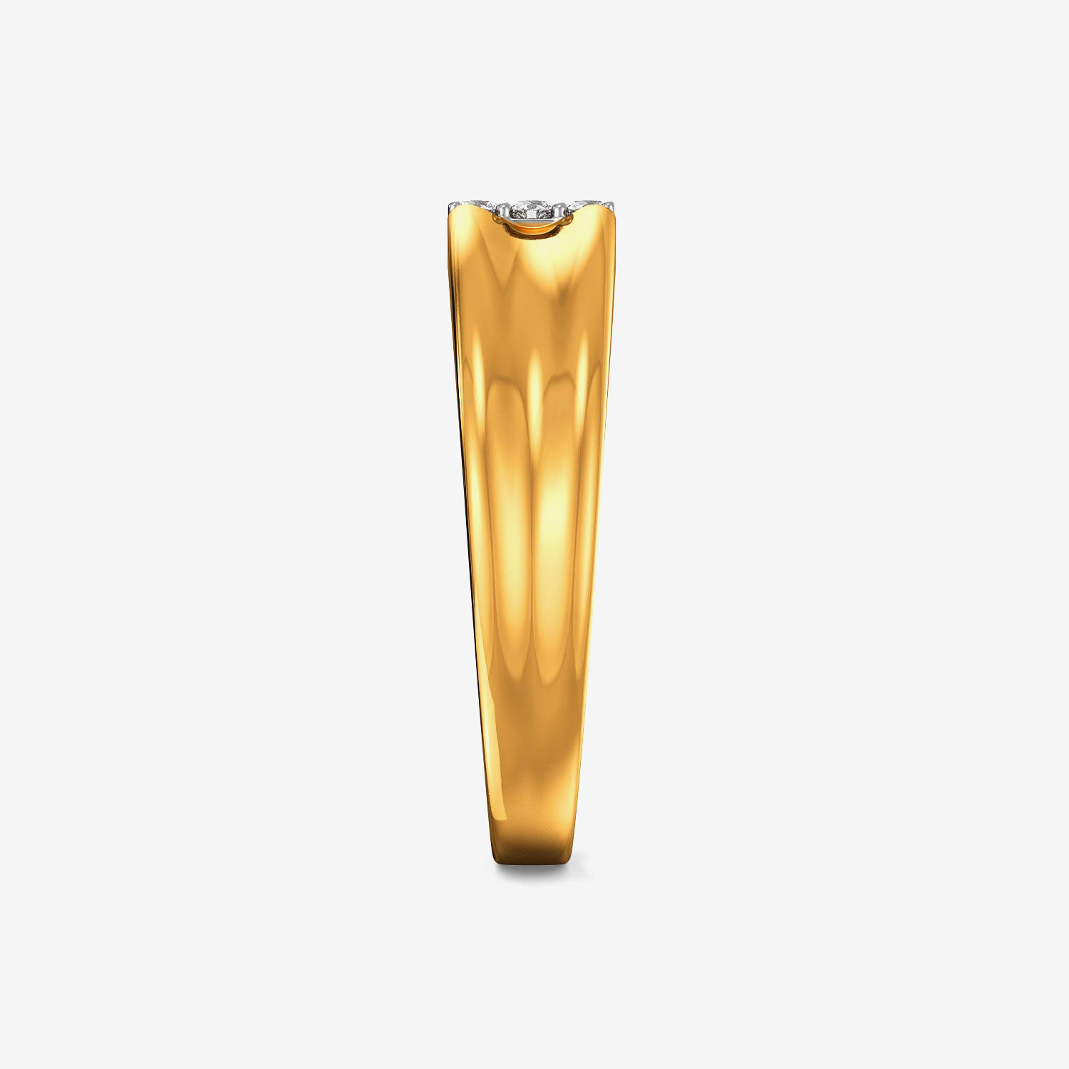 Smooth Aesthetic Mens Diamond Ring image
