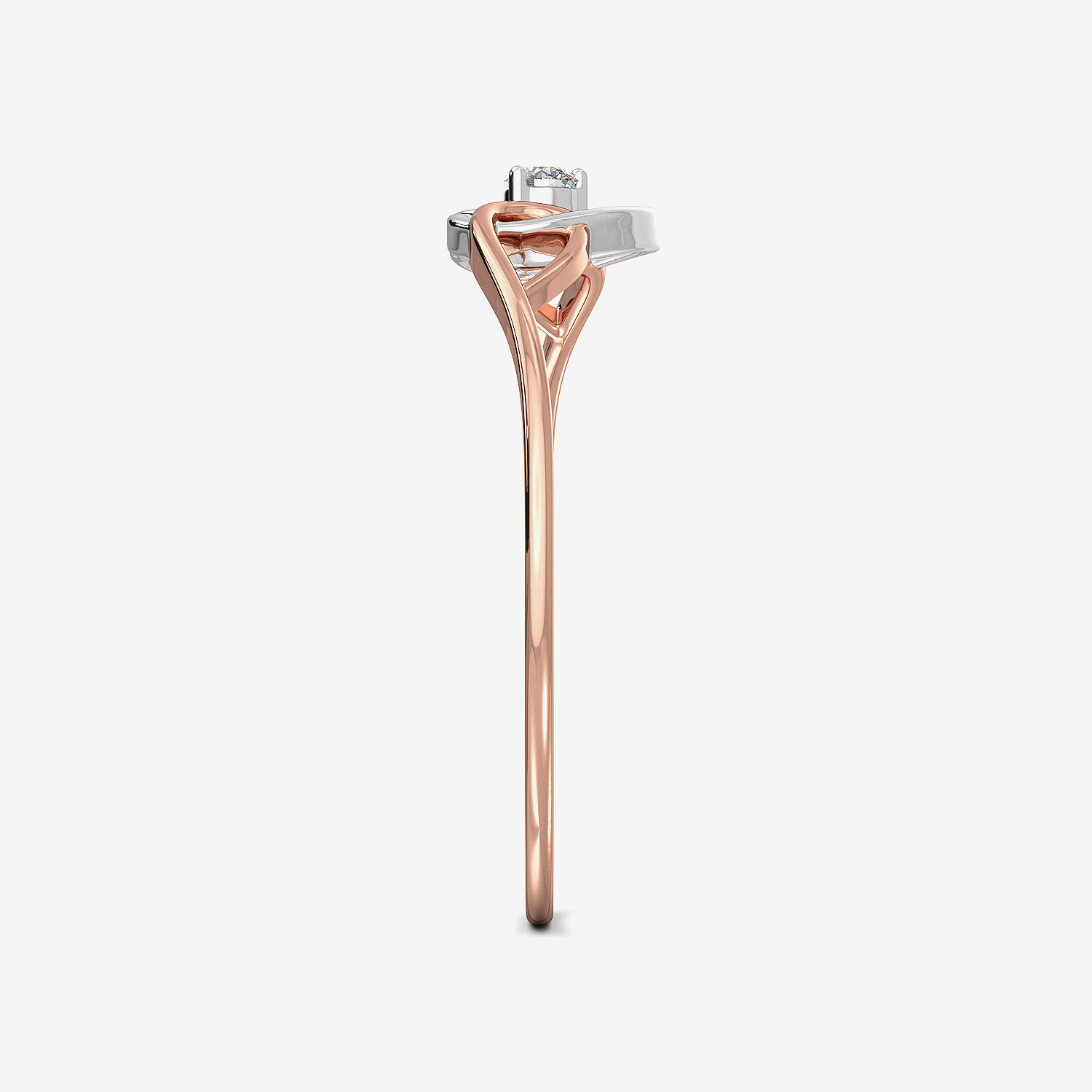 Rose-gold Bold Heart Diamond Ring image