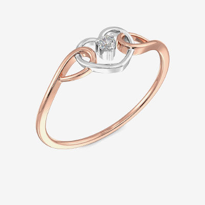 Rose-gold Bold Heart Diamond Ring image