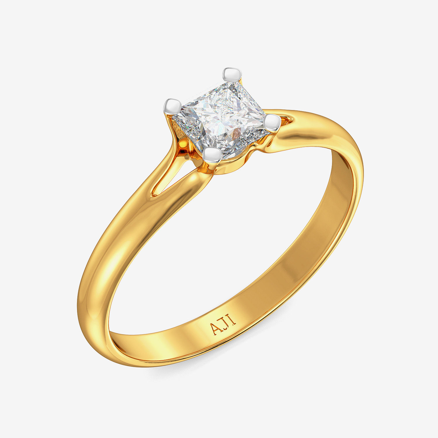 Glowing Single Diamond Designer Ring