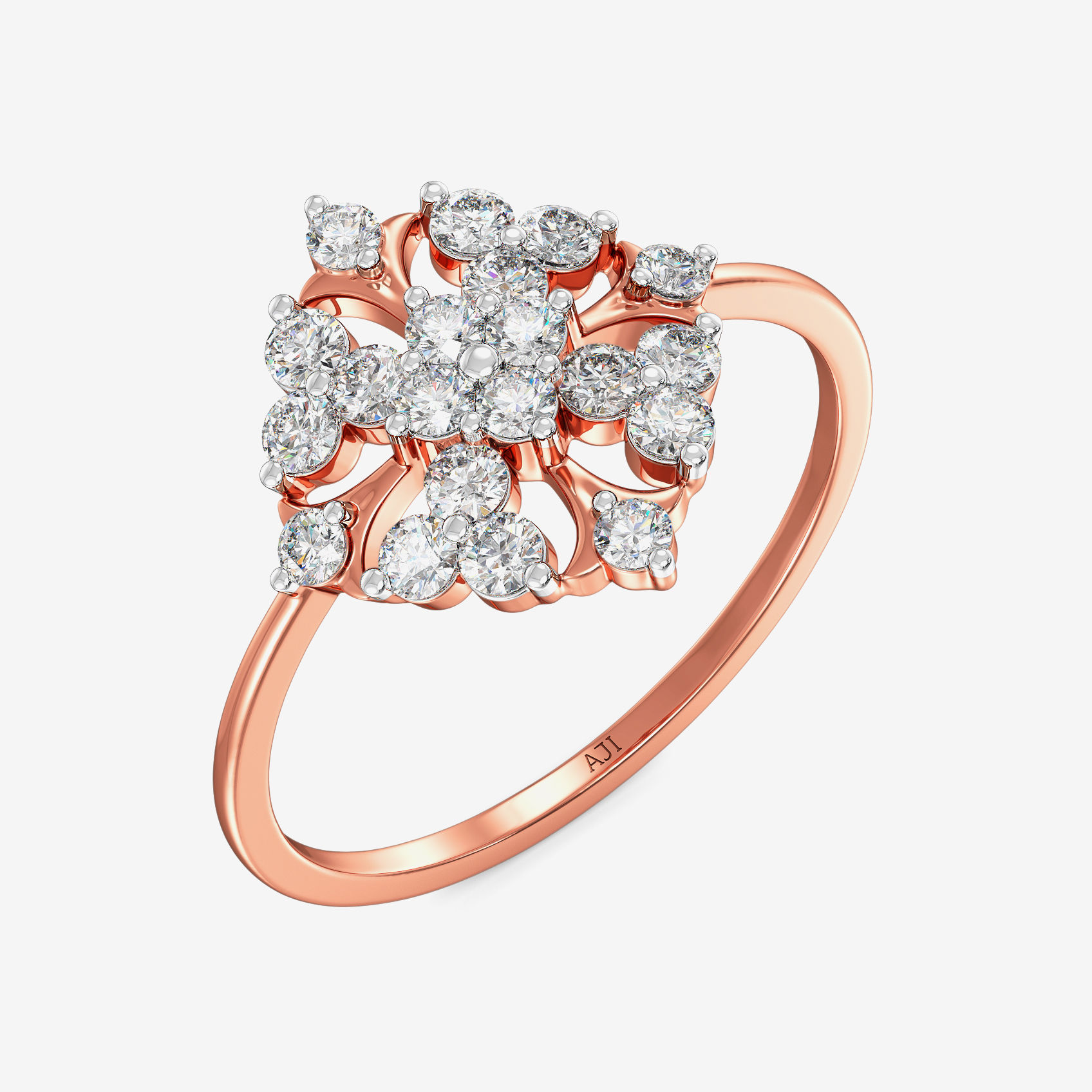 Glimmering Snowflake Diamond Ring