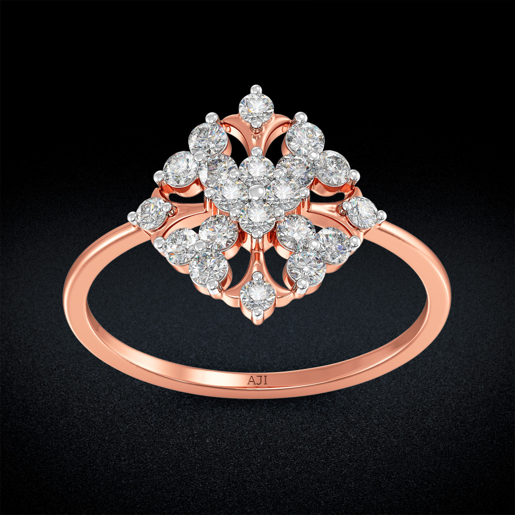 Glimmering Snowflake Diamond Ring image