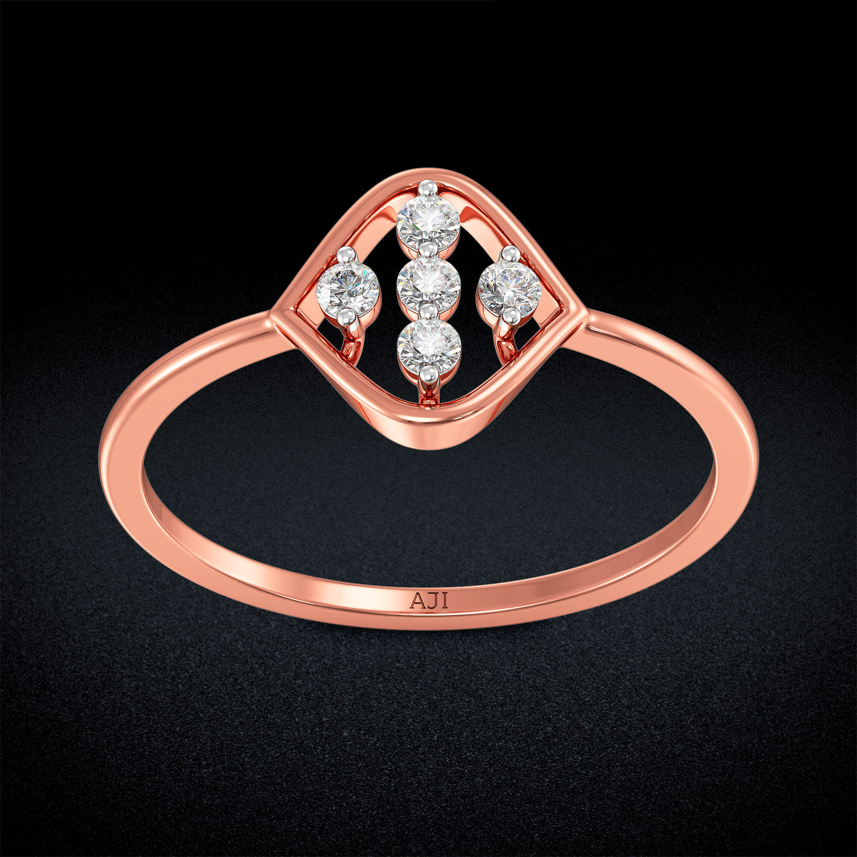 Charming Droplet Diamond Ring image
