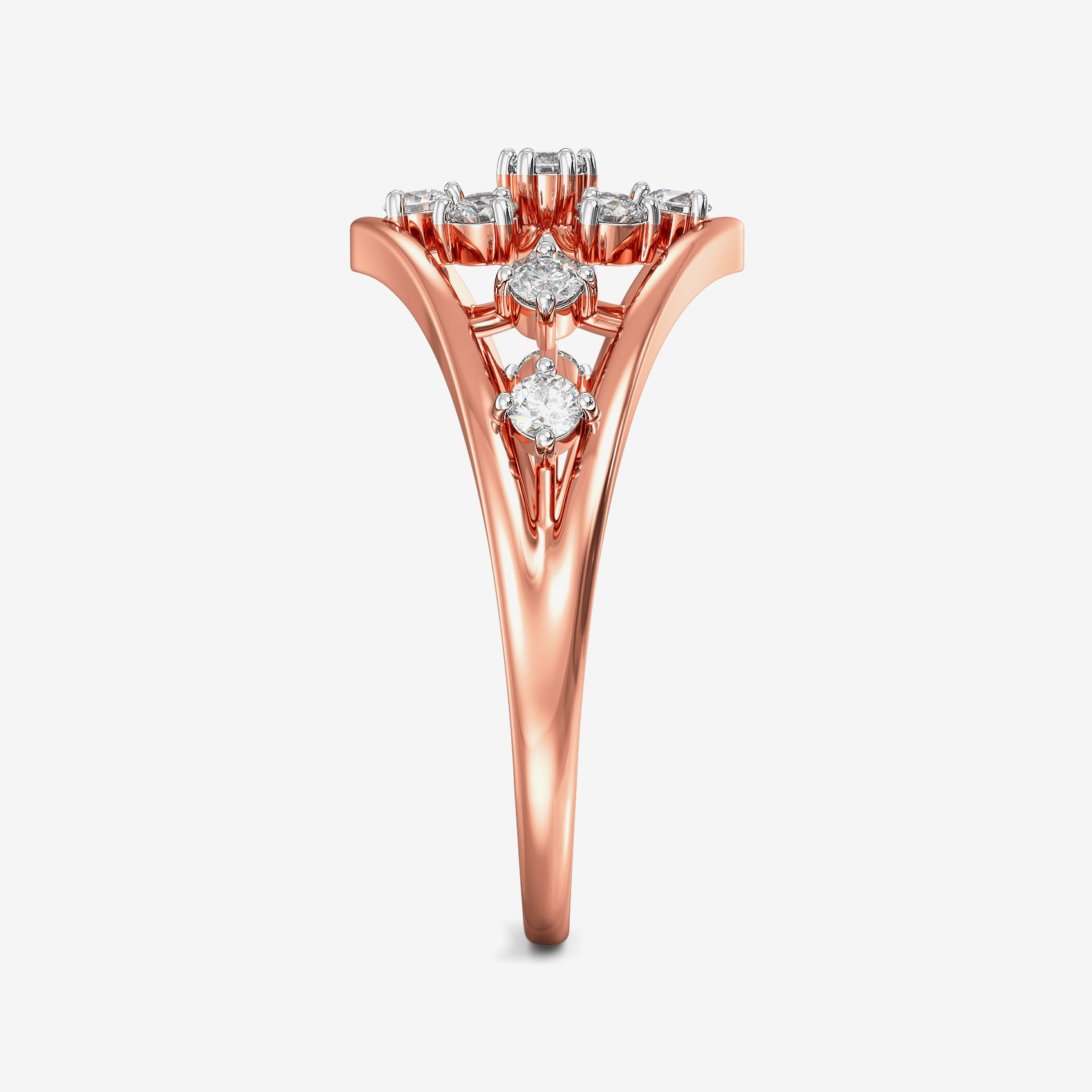 Elegant Floral Accent Diamond Ring alternate view 1
