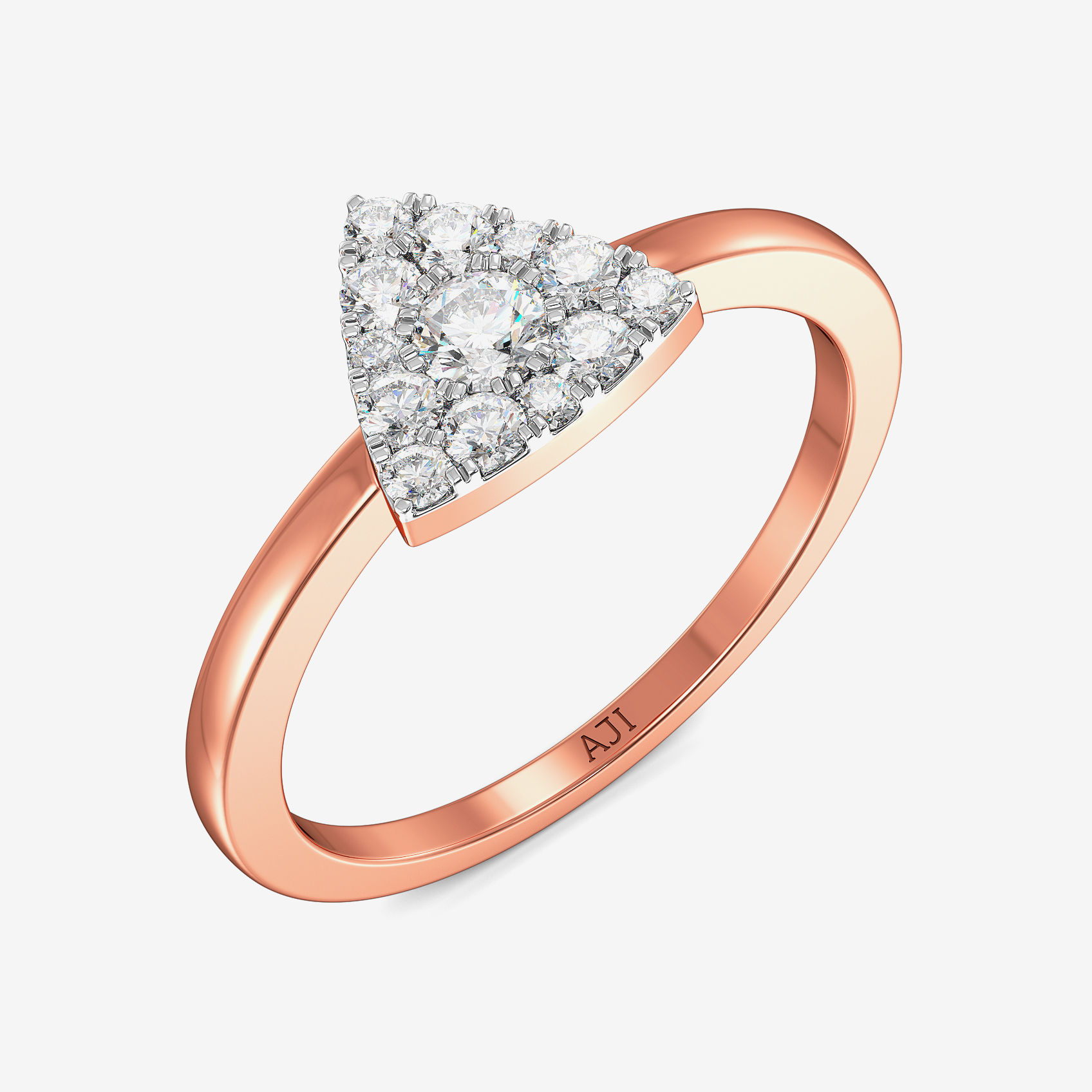 Stylish Geometric Diamond Ring