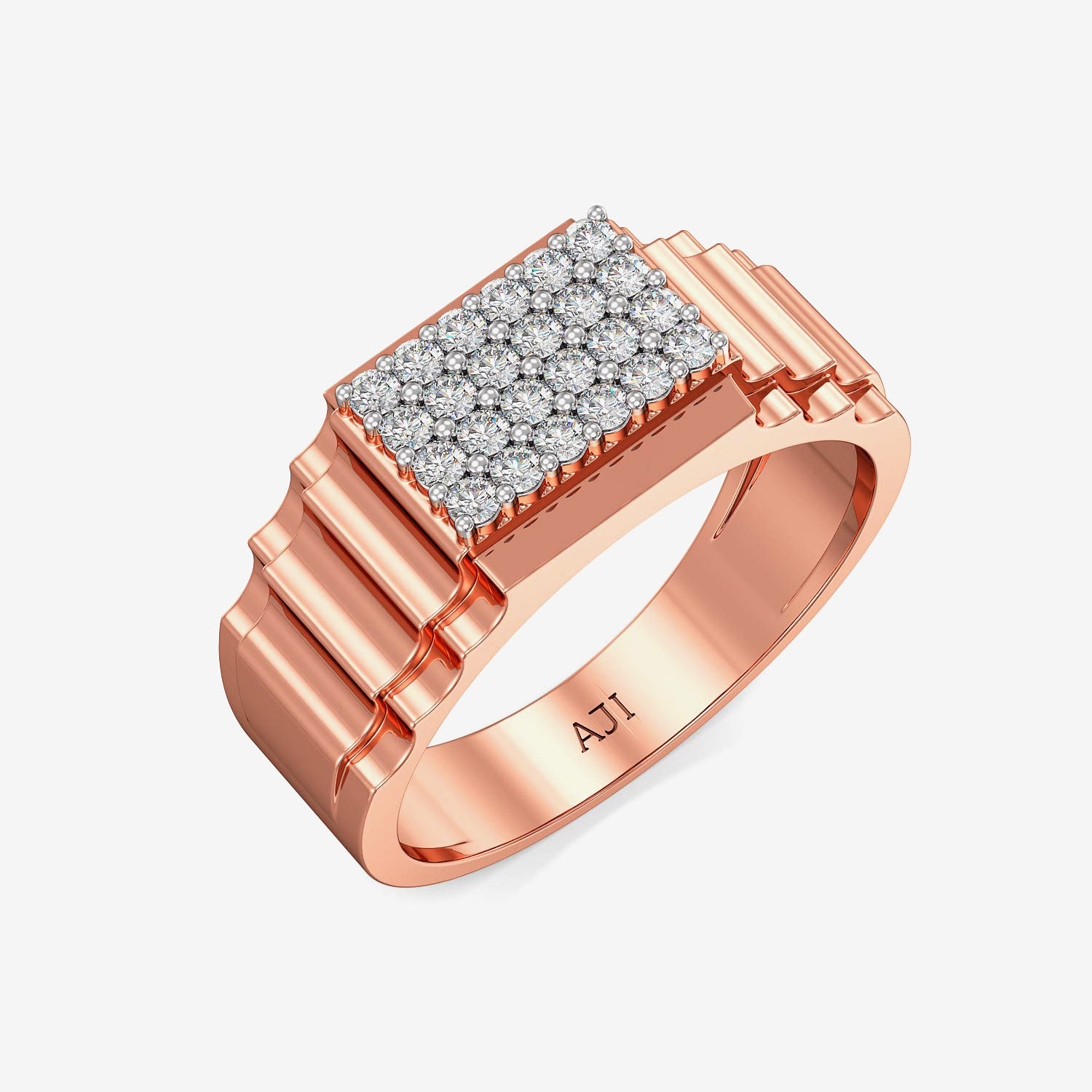 Hunky Rough-cut Mens Diamond Ring
