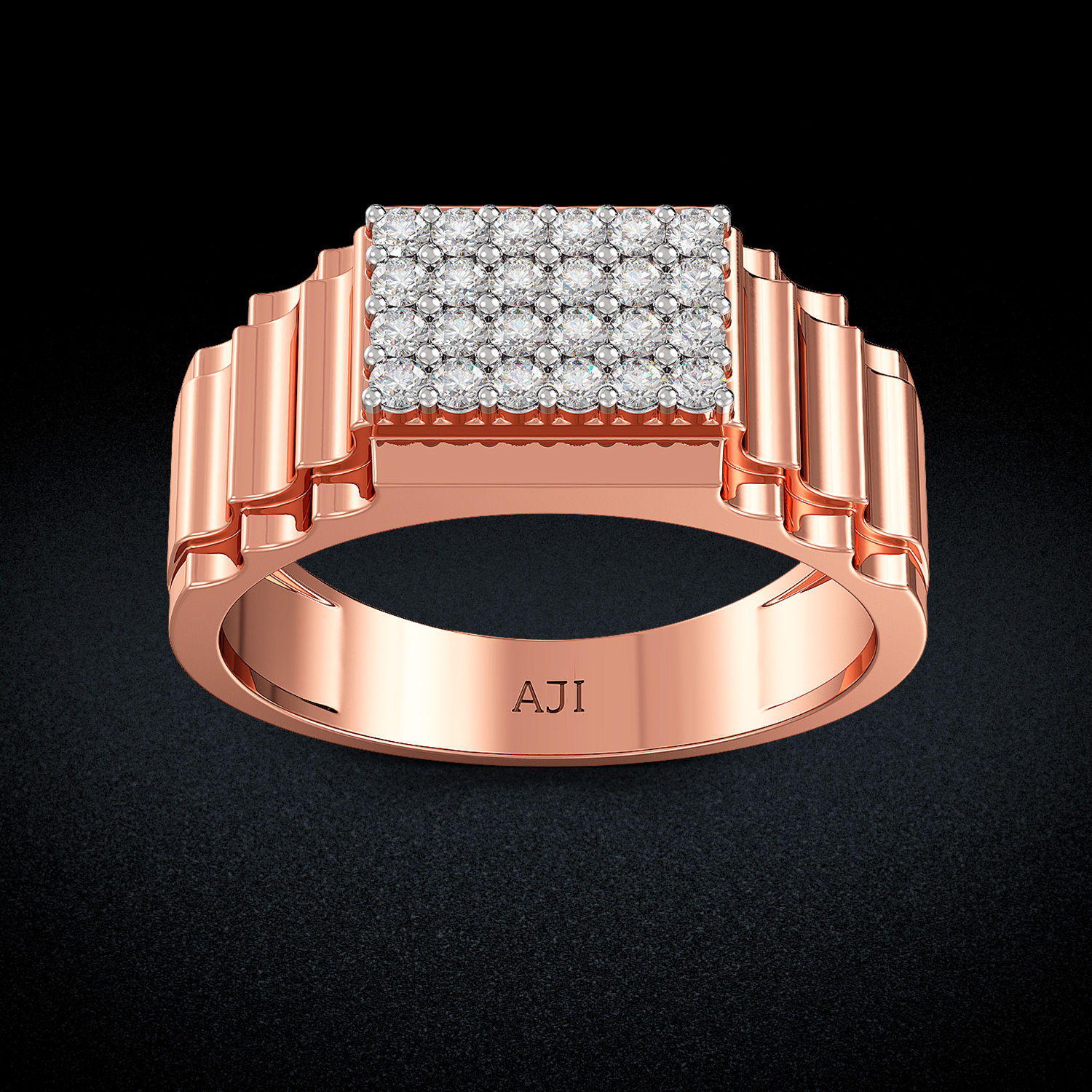 Hunky Rough-cut Mens Diamond Ring image