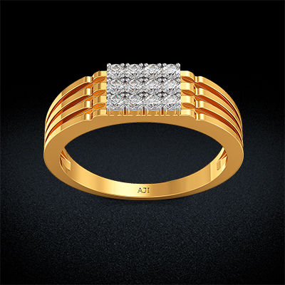 Sharp Claw Pattern Mens Diamond Ring alternate view 2