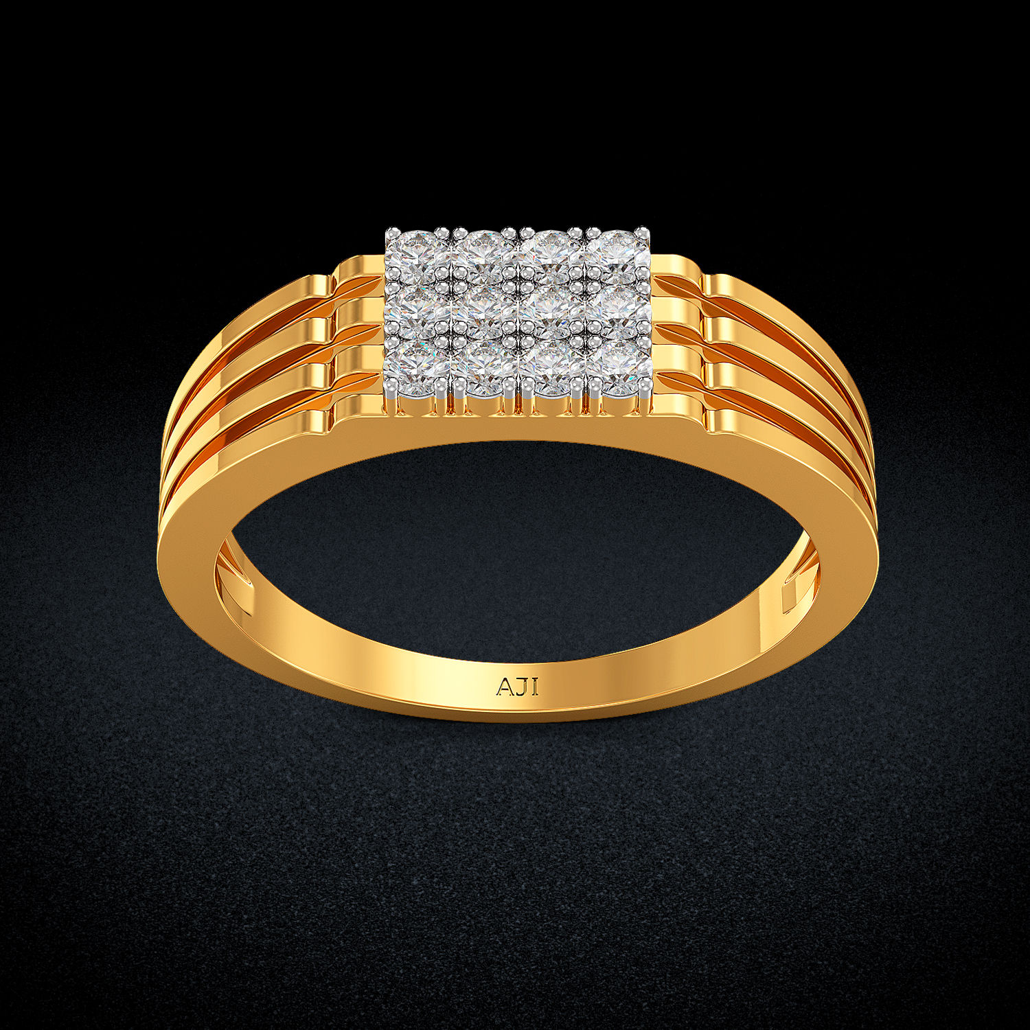 Sharp Claw Pattern Mens Diamond Ring image