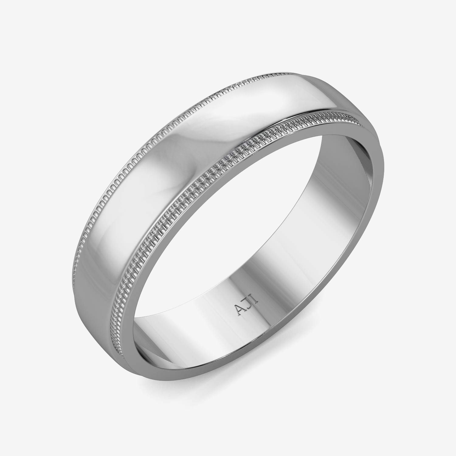 Plain Sensual Mens Platinum Ring