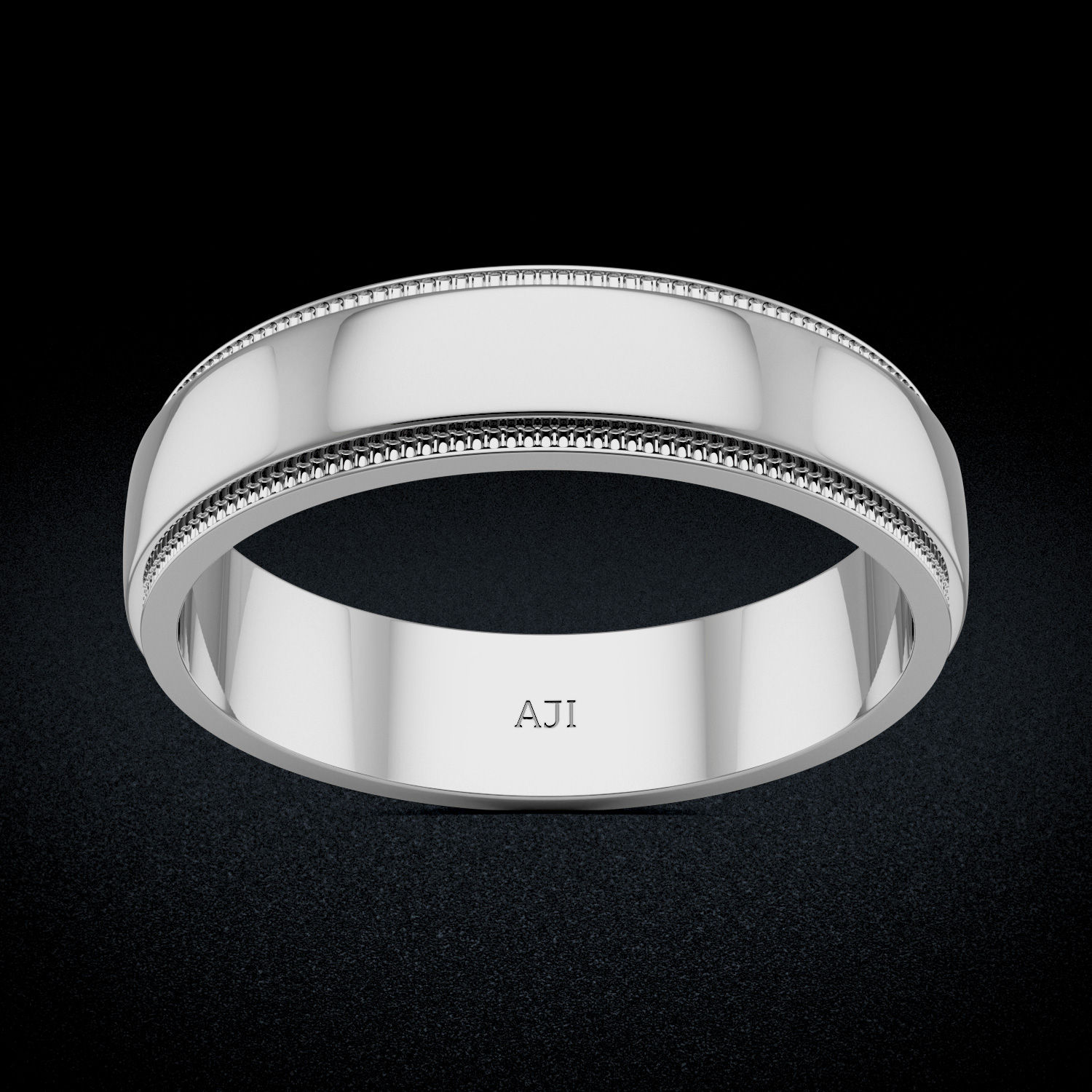 Plain Sensual Mens Platinum Ring image