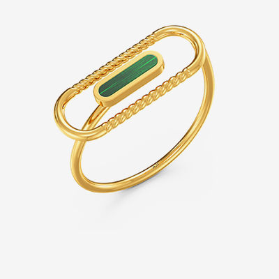 Capsule shape-Inspired Gold Ring alternate view 1