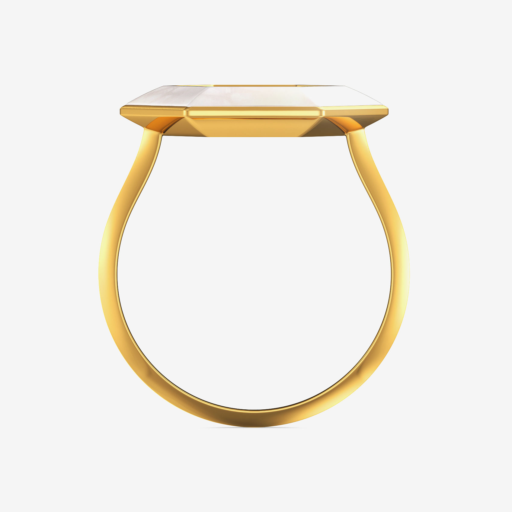 Hexa Shine moon pearl Gold Ring image