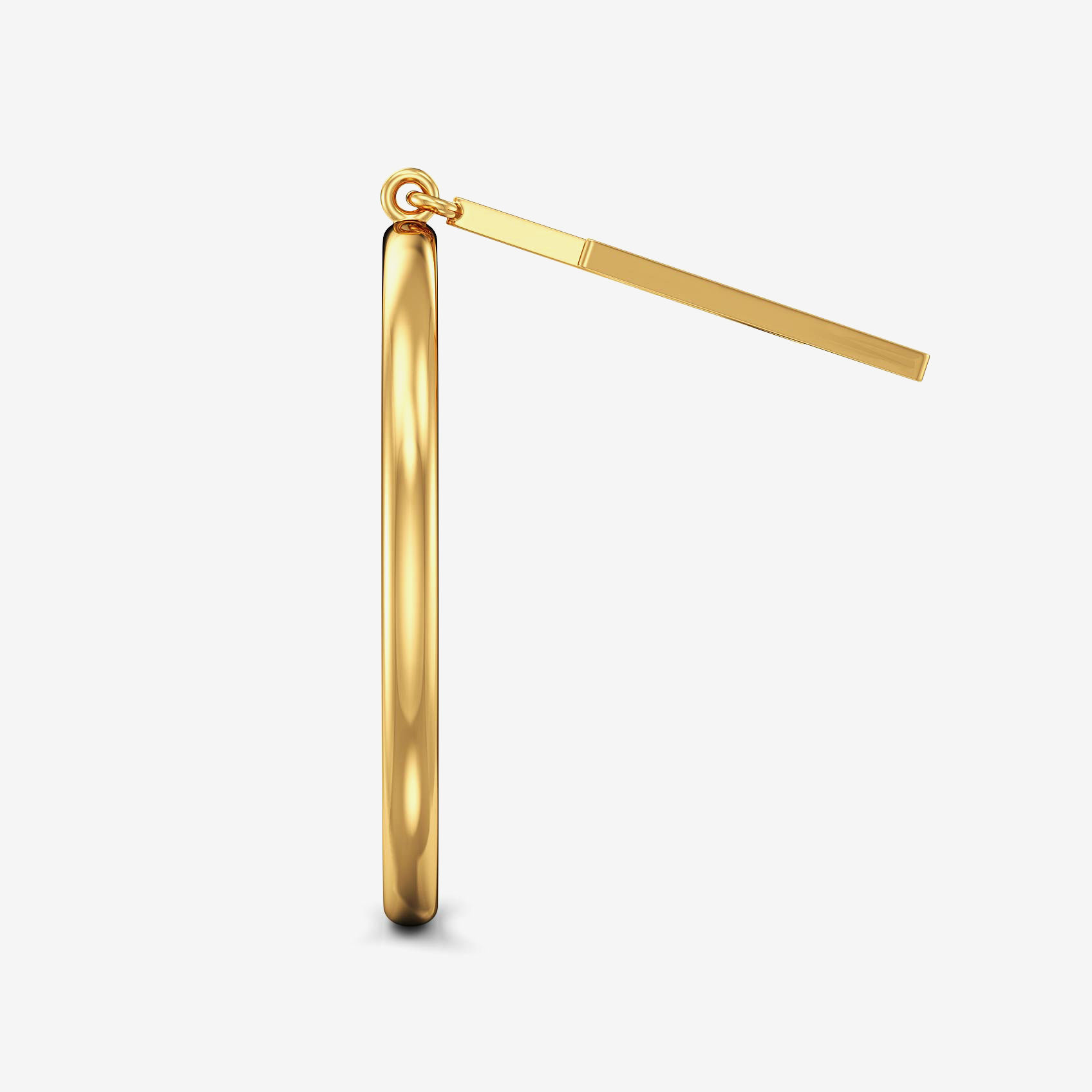Adorable Hanging Lingtning-shape gold Ring alternate view 3