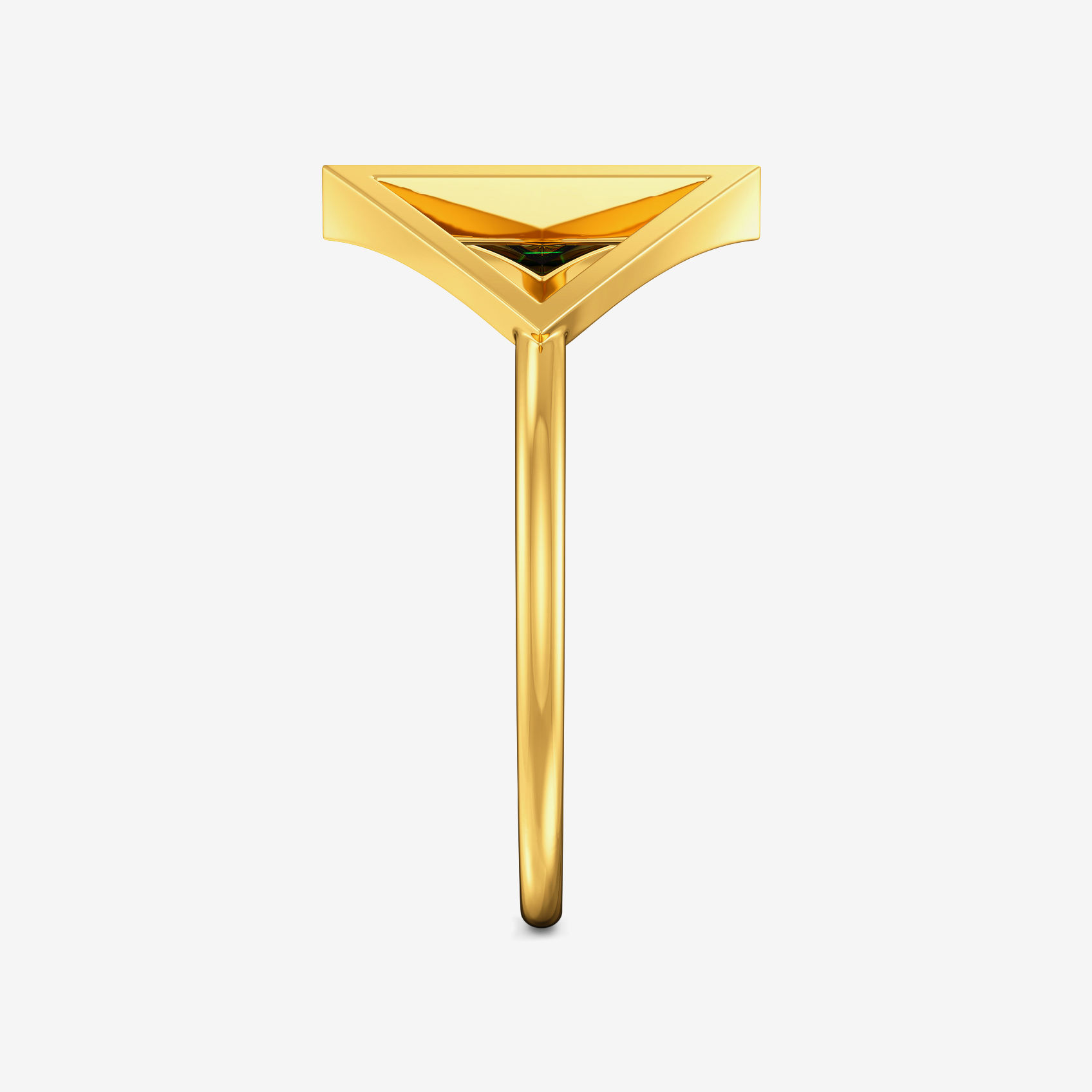 One-on-one Twin Triangle Gold Ring alternate view 3